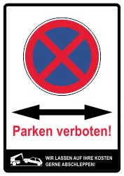 Parken verboten Schild