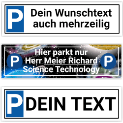 Parkplatzschilder einfach online selbst gestalten