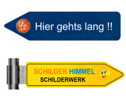 Pfeilschilder / Richtungsschilder selbst gestalten