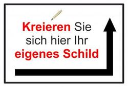 Wegweiserschilder / Richtungsschilder mit Pfeil selbst gestalten