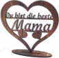 Preview: Muttertags Geschenk "Beste Mama" aus Holz in Herzform - Kopie