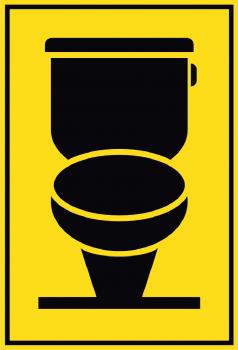 107 WC Symbol Schild Schild