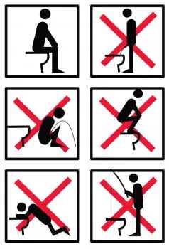 119 Toilette richtig benutzen Schild Schild