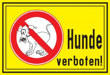 SCHILDER HIMMEL Hunde verboten Schild