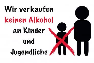 SCHILDER HIMMEL Kein Alkohol an Kinder 1 Schild 