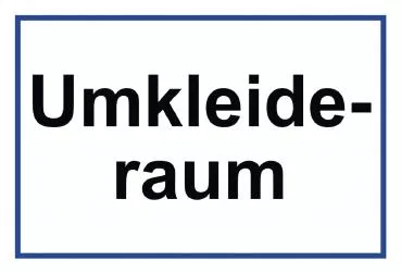 SCHILDER HIMMEL Umkleideraum Schild