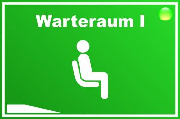 4060 Warteraum I Grün Schild Schild