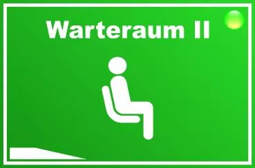 4061 Wartereraum II Grün Schild Schild
