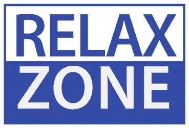Relax Zone Größen DIN A5 bis DIN A0 Wellness Entspannen Schilder Himmel 