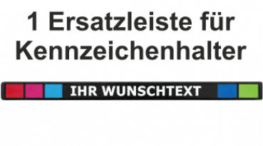 1 Kennzeichenleiste mit Wunschtext / Bild