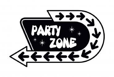 225 Partyzone Pfeile Schild Schild