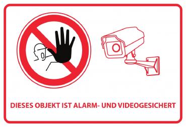 69 Alarm- und Videogesichert Schild Schild