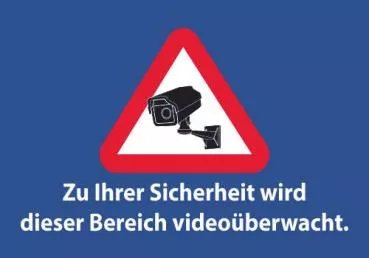 SCHILDER HIMMEL Zu Ihrer Sicherheit wird videoüberwacht Schild