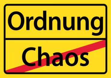 SCHILDER HIMMEL Ordnung Chaos Stadschild Schild