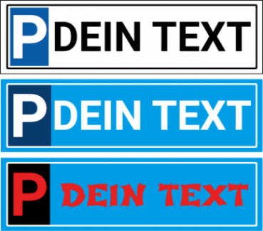 Parkplatzschild