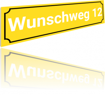 Straßenschild Vorschlag 1 - 43 x 12cm