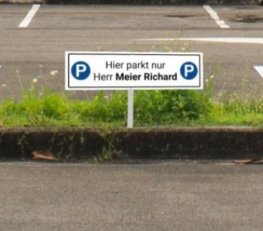 Preview: Parkplatzschild