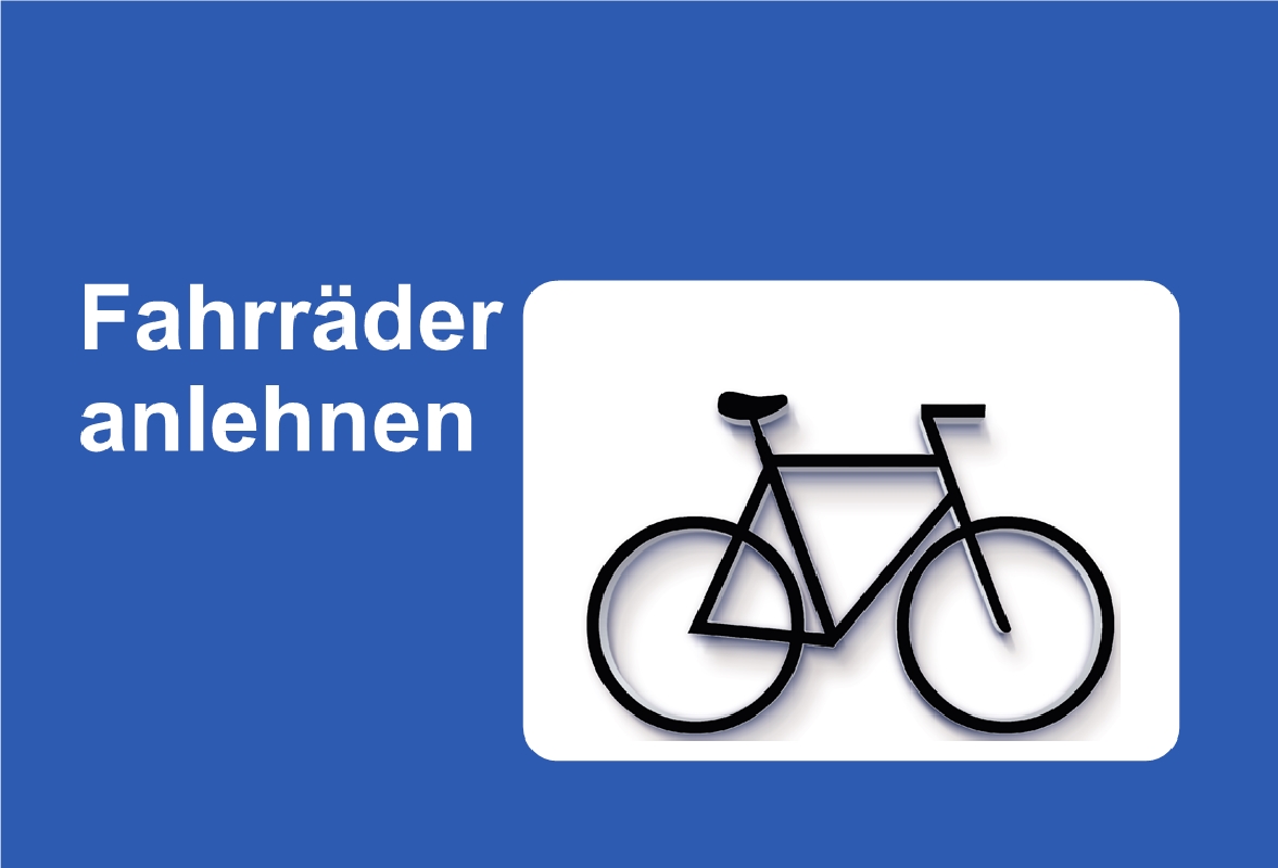 Größen DIN A5 bis DIN A0 Schilder Himmel Fahrrad nicht anlehnen Schild 5333 