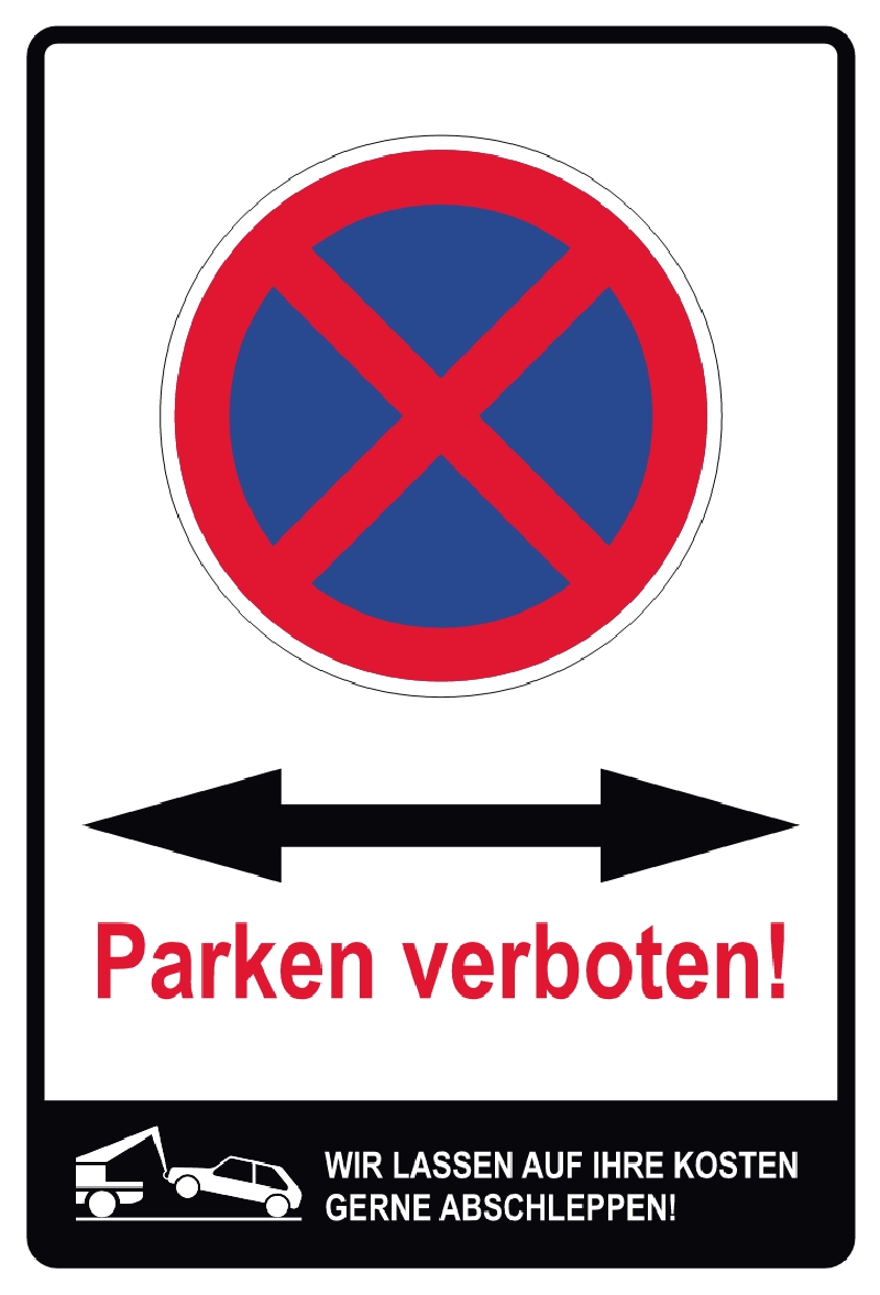 6444 Parken verboten Pfeil Schild Verkehr Alle_9 Schilder, Schild, Alu  Dibond, ALU Verbund - Schilder Himmel – Individuelle Schilder online  gestalten