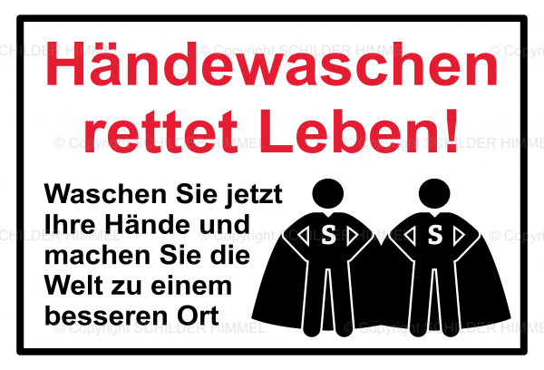 1203 Händewaschen rettet Leben Schild-1