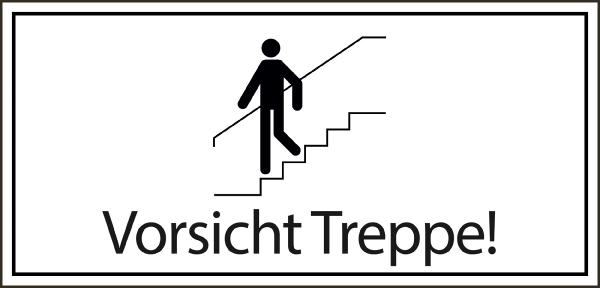 522 Vorsicht Treppe Schild Schild
