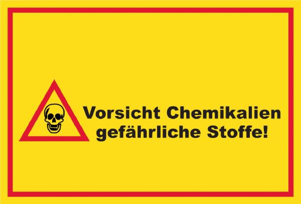5364 Vorsicht Chemikalien 2 Schild Schild