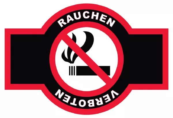 93 Rauchen verboten Emblem Schild Schild