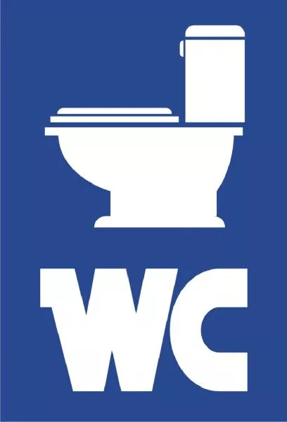 104 Toilettenschüssel Schild Schild