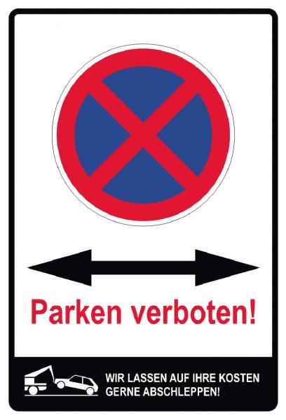 6444 Parken verboten Pfeil Schild Schild