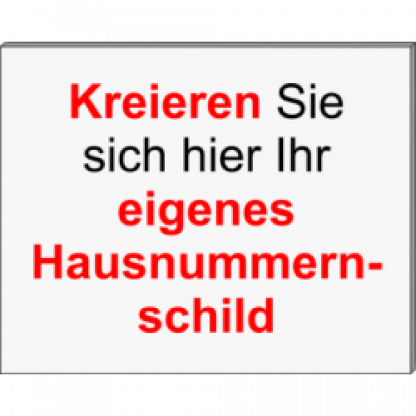Schild selbst gestalten | Querformat | Ohne Rahmen
