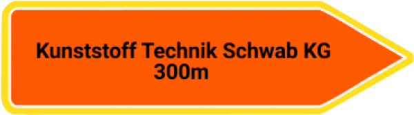 Pfeil Schild rechts - 43 x 12cm