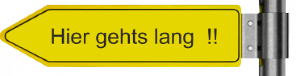 Pfeil Schild links - 50 x 13cm