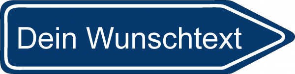 Pfeil Schild 1 - 60 x 15cm rechts Pfosten