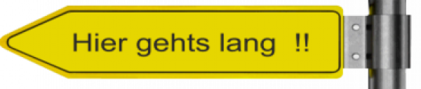 Pfeil Schild links - 80 x 15cm