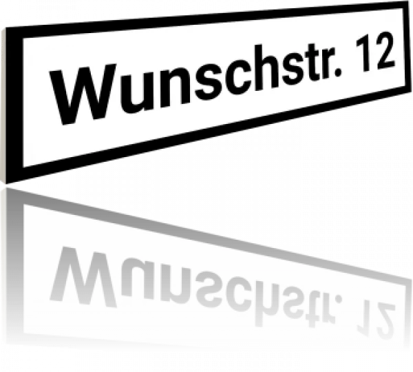 Straßenschild Vorschlag 4 - 50 x 13cm